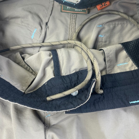 Howler Brothers Horizon Hybrid Shorts Mens 34 Brown Nylon Ripstop Fishing Hiking - Picture 11 of 12